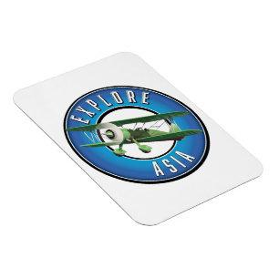 Explore Asia vintage style logo Magnet