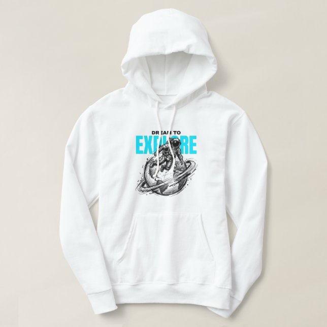 EXPLORE Astronaut T-Shirt Graphic | Space Explorer Hoodie (Design Front)