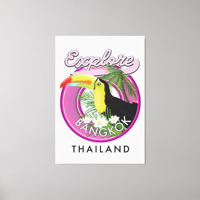 explore Bangkok indonesia travel logo Canvas Print (Front)