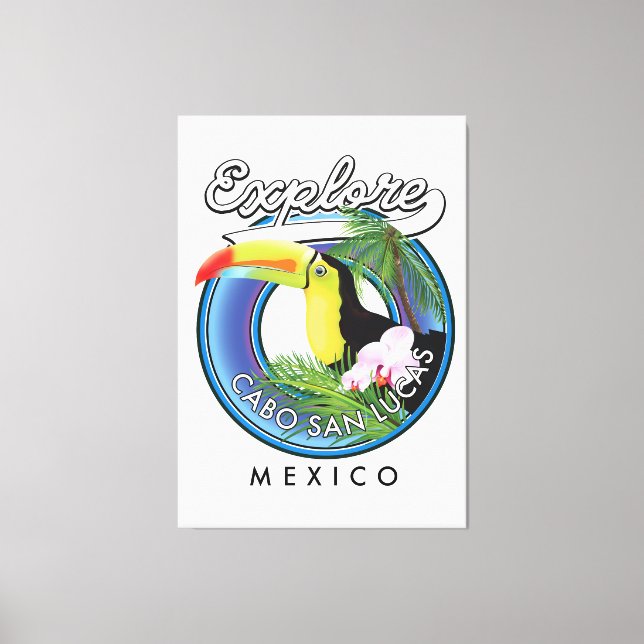 explore cabo san lucas mexico travel patch canvas print (Front)