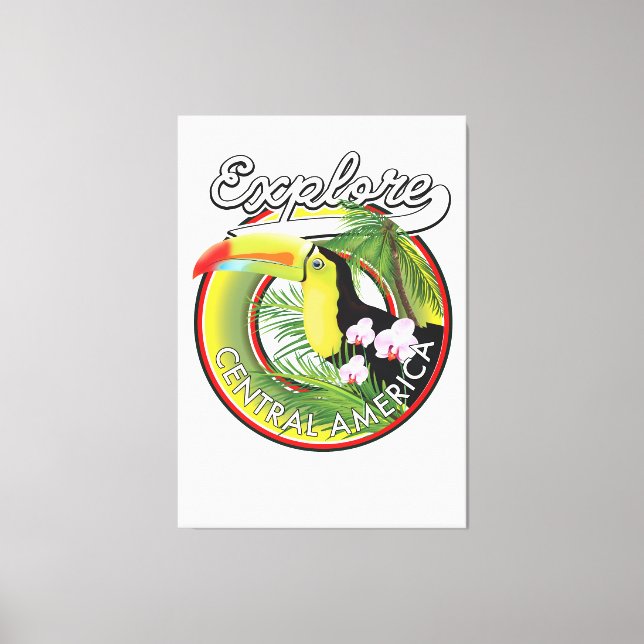 Explore Central America logo. Canvas Print (Front)