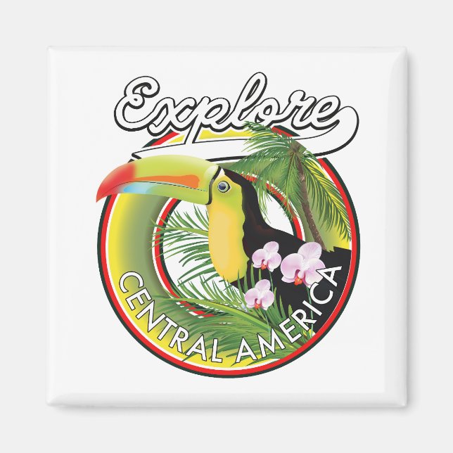 Explore Central America logo. Ceramic Ornament Magnet (Front)