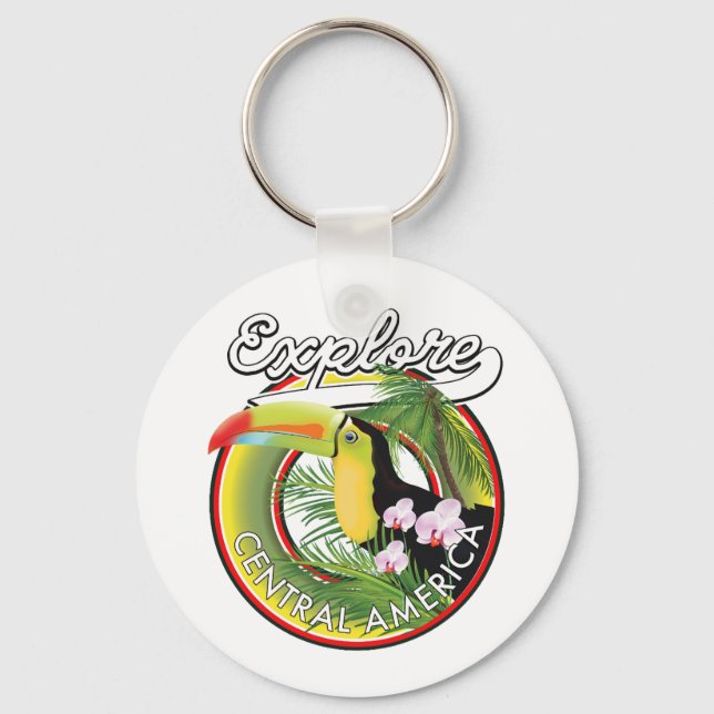 Explore Central America logo. Key Ring (Front)