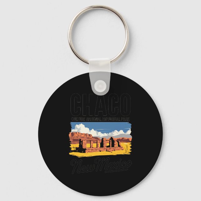 Explore Chaco Culture National Park New Mexico Pre Key Ring (Front)