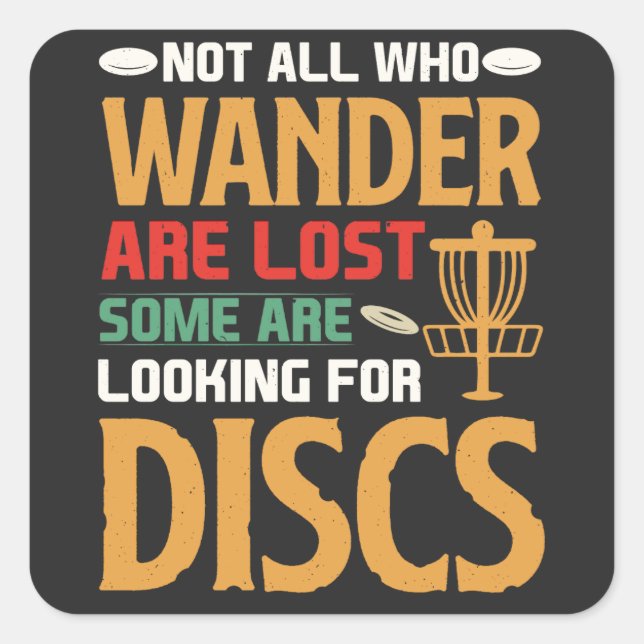 Explore Course and Unleash Your Inner Disc Golf Square Sticker (Front)