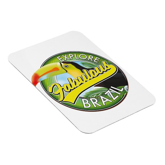 Explore Fabulous Brazil Logo Magnet (Right Side)