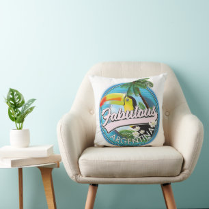 Explore fabulous costa rica logo throw pillow