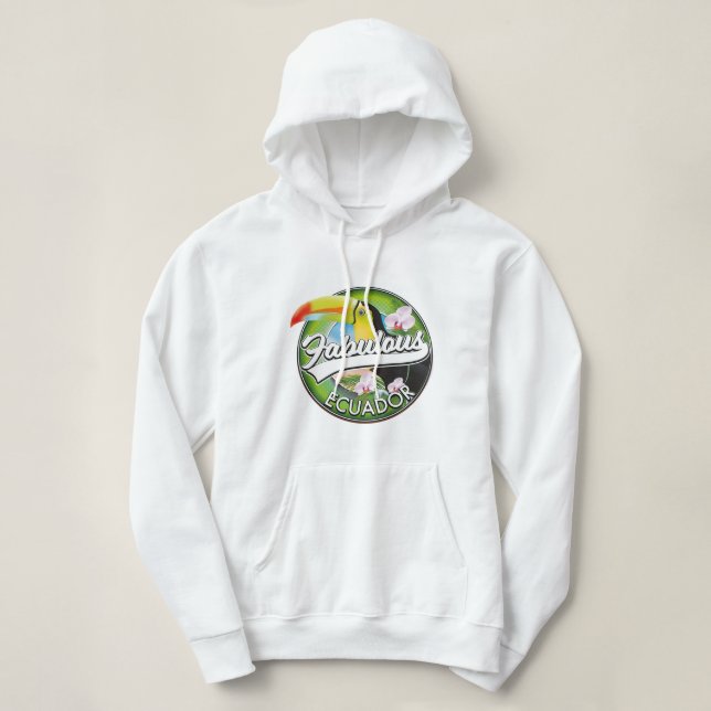 Explore fabulous Ecuador logo Hoodie (Design Front)