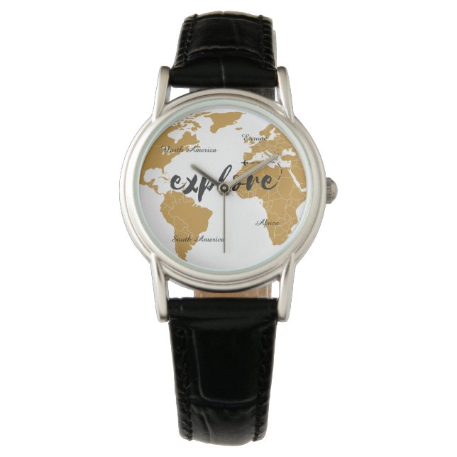 Explore Gold Map Watch (Front)