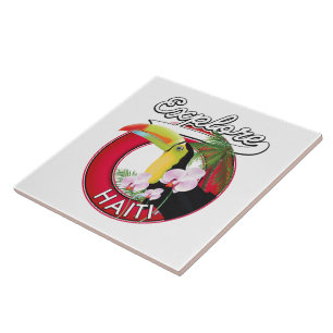 Explore Haiti logo travel patch. Tile