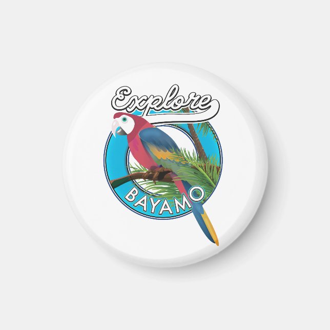 Explore Hawaii retro logo Magnet (Front)