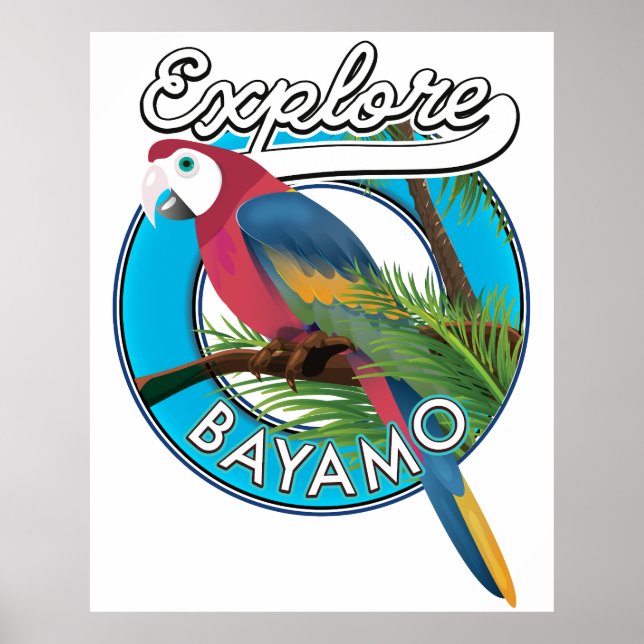Explore Hawaii retro logo Poster (Front)