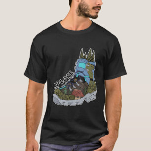 Explore Hiking Boot Adventure Campfire Traveller C T-Shirt