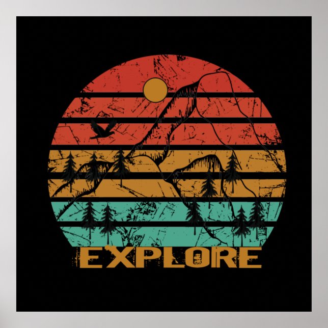 Explore into the wilderness poster (Front)