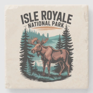Explore Isle Royale National Park Lake Superior Stone Coaster