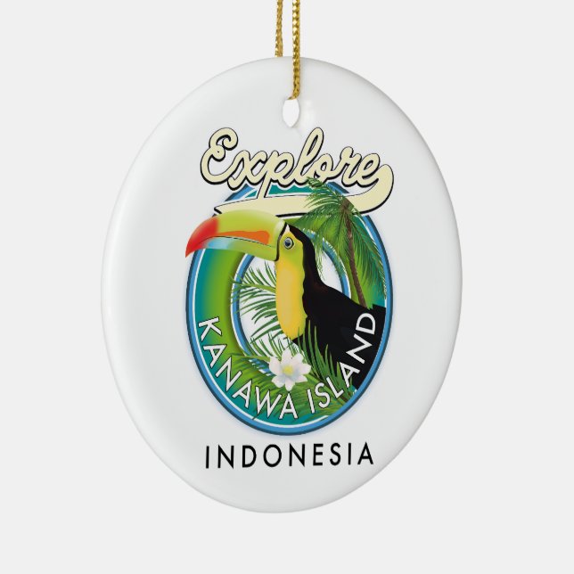 explore kanawa island indonesia ceramic tree decoration (Right)