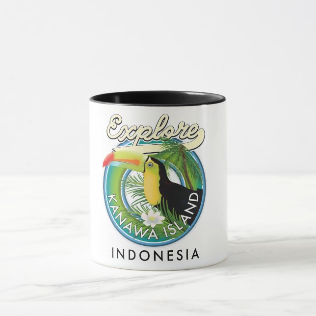 explore kanawa island indonesia mug (Center)