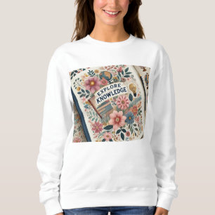 Explore Knowledge Floral Design 🌸📚💡 Sweatshirt