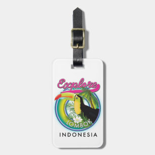 Explore Lombok Indonesia Travel logo Luggage Tag