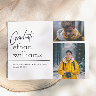 Explore   Modern 2 Photos Graduation Announcement
