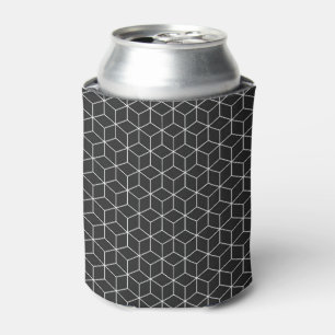 Explore Modern Optical Illusions with Cube Pattern Can Cooler