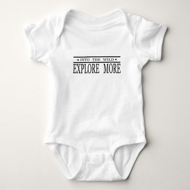 explore more mountain hiking baby bodysuit (Front)