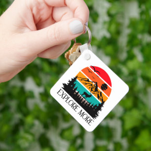 Explore More Mountain Nature Adventure Outdoor Key Ring
