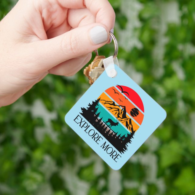 Explore More Mountain Nature Adventure Outdoor Key Ring (Hand)