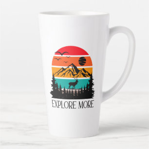 Explore More Mountain Nature Adventure Outdoor Latte Mug