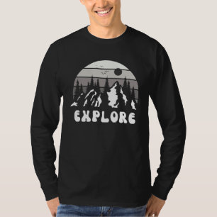 Explore Mountain Nature Hiking Camping Travel Road T-Shirt