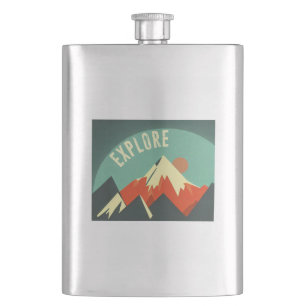 Explore Mountains Hip Flask