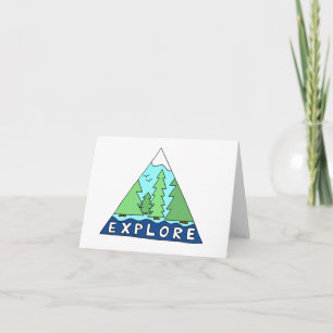 Explore Nature Outdoors Mountain Blank Note Card