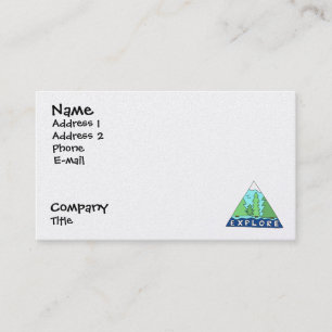 Explore Nature Outdoors Travel City Business Card