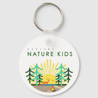 Explore Nature with Kids Magnet Keychain