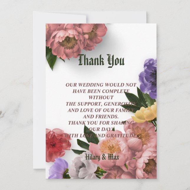 Explore Our Thoughtful Thank You Card Collection (Front)