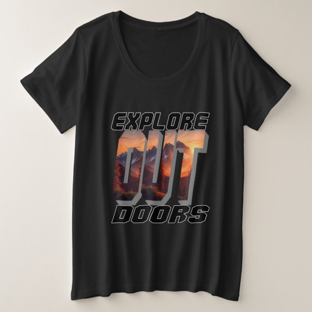 EXPLORE OUT DOORS PLUS SIZE T-Shirt (Design Front)