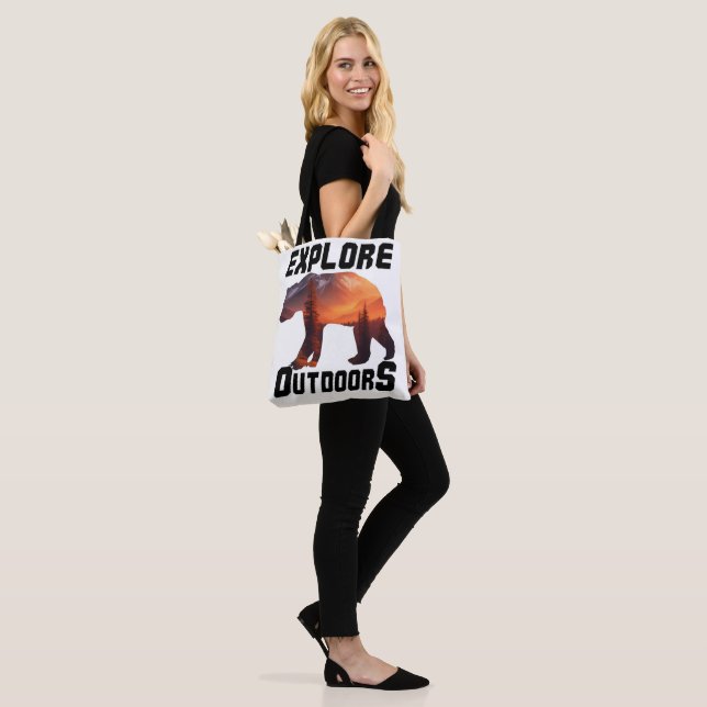 EXPLORE OUT DOORS TOTE BAG (On Model)