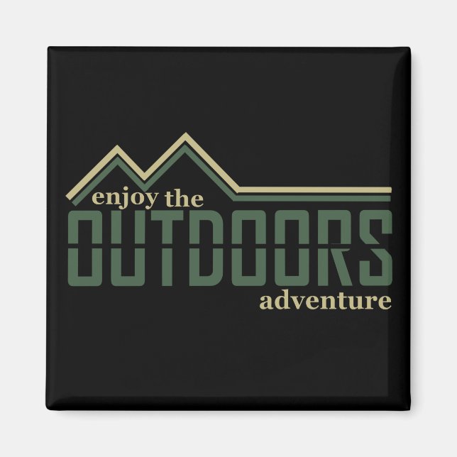 Explore outdoor hiking logo for hikers magnet (Front)