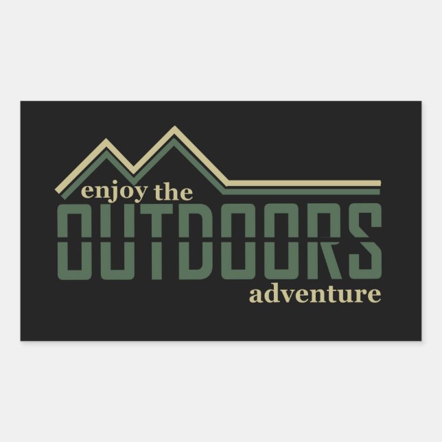 Explore outdoor hiking logo for hikers rectangular sticker (Front)