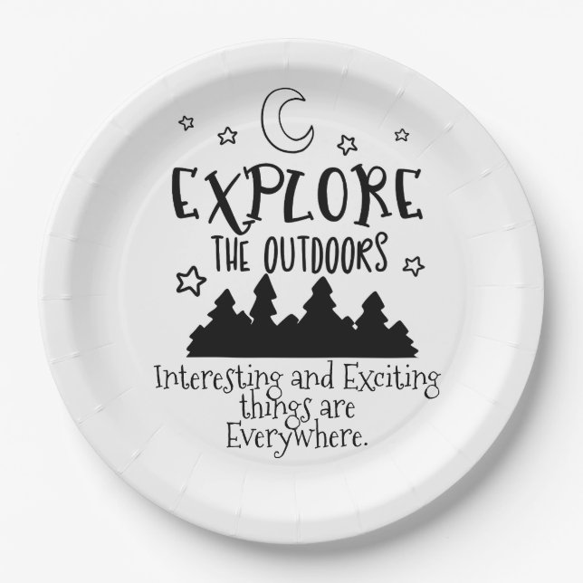 Explore Outdoors Customisable Paper Plate (Front)