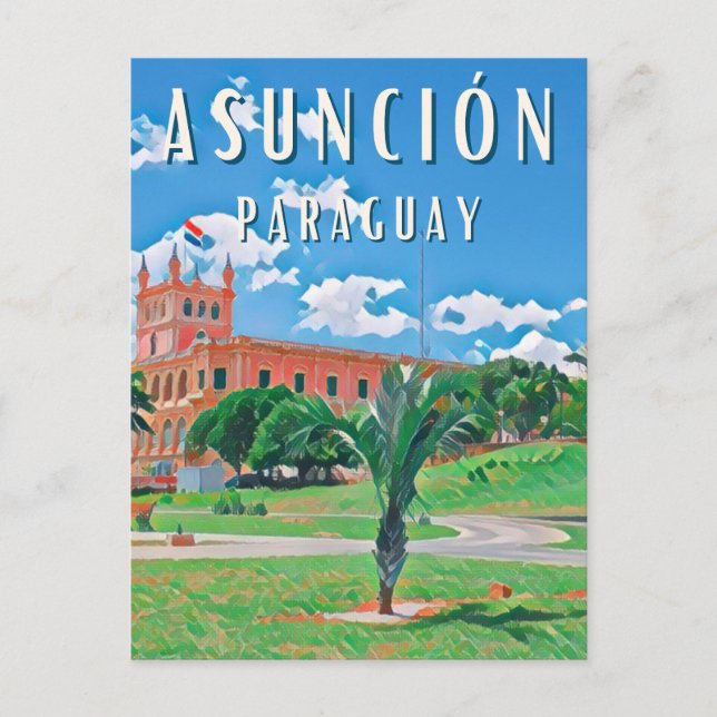 Explore Paraguay's capital Asunción Postcard (Front)