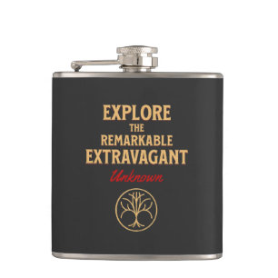 Explore Remarkable Extravagant Unknown Quote Hip Flask
