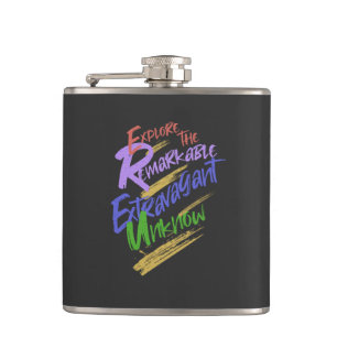 Explore Remarkable Extravagant Unknown Quote Hip Flask