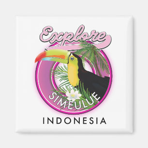 Explore Simeulue Indonesia logo. Magnet