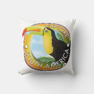 Explore South America vintage logo Cushion