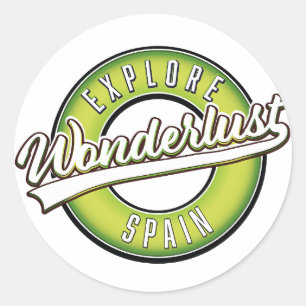 Explore Spain Wonderlust  Classic Round Sticker