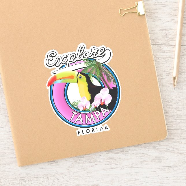 Explore Tampa Florida retro logo (Notebook)
