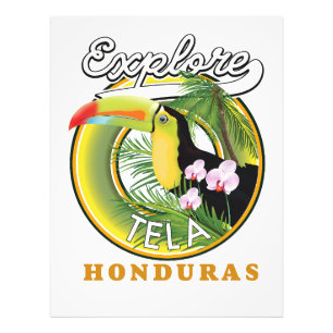 Explore Tela Honduras travel logo Photo Print