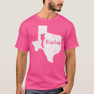 Explore Texas State Map Mountain Hiking 	 Shirt
