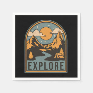 Explore text design napkin